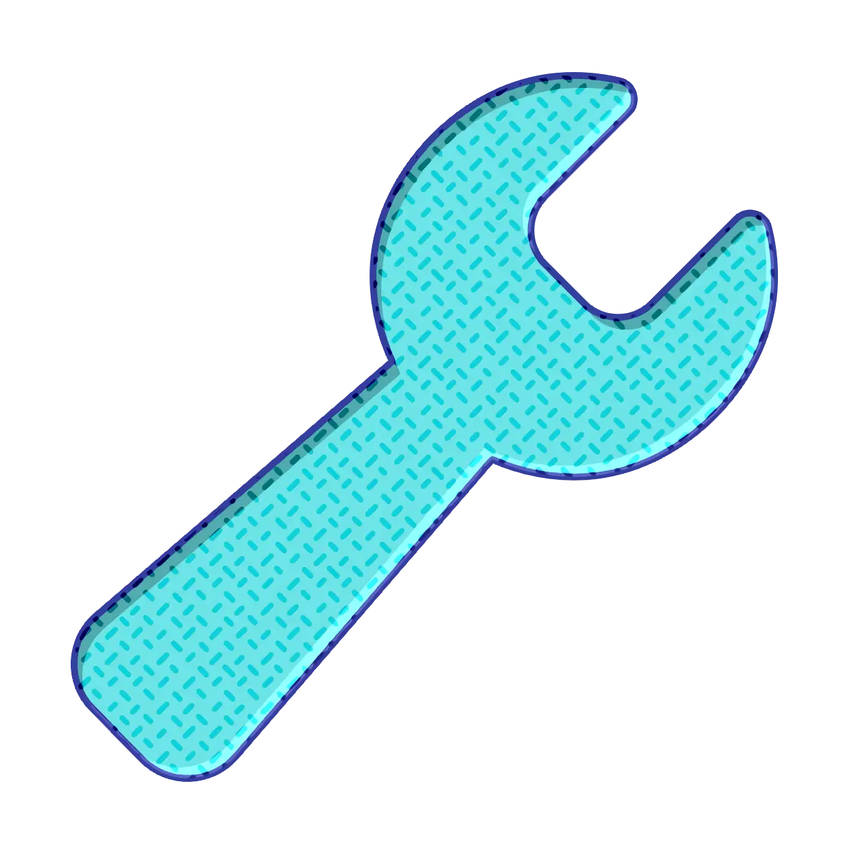 Blue Wrench Tool for Repairs