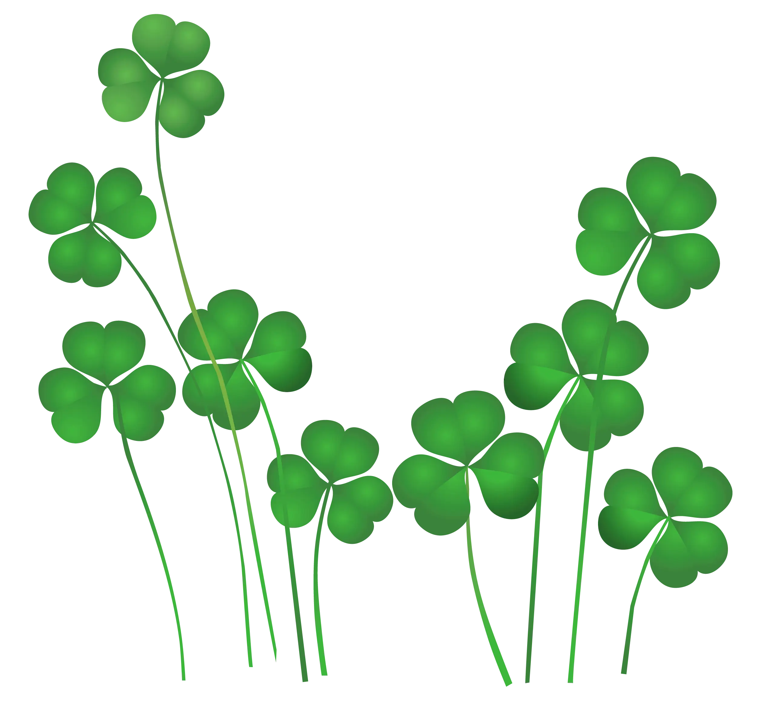 Green Shamrock Pattern Illustration
