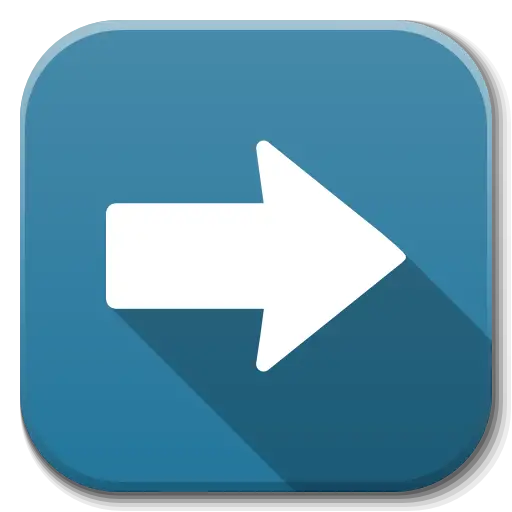 Blue Right Arrow Icon