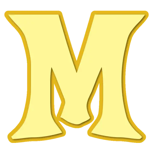 Yellow Letter M Illustration