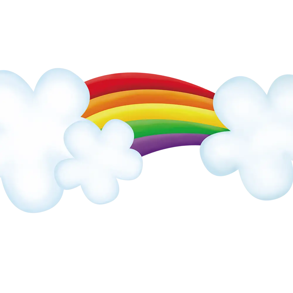 Colorful Rainbow and Clouds