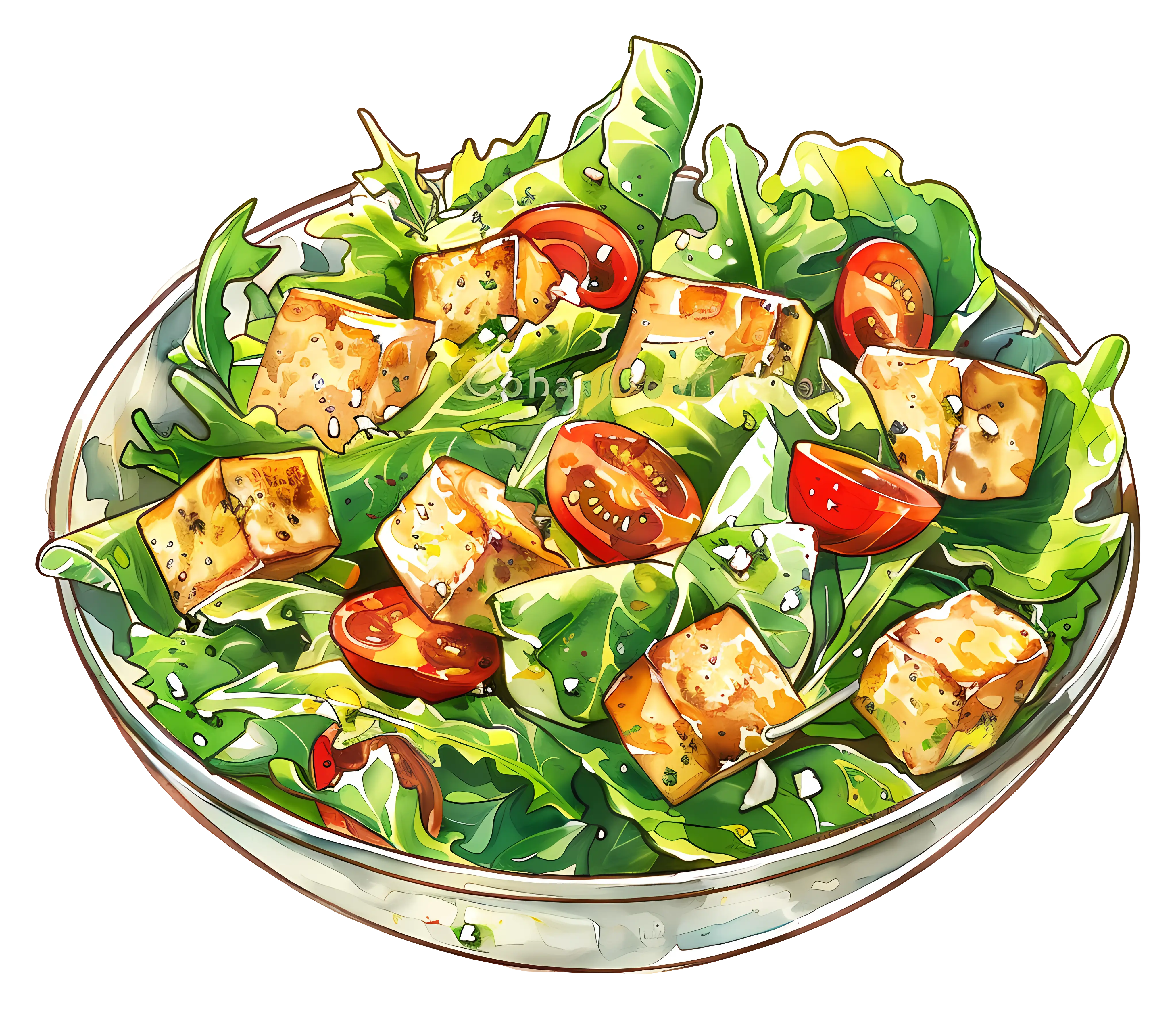 Healthy Salad Bowl with Vegetables
