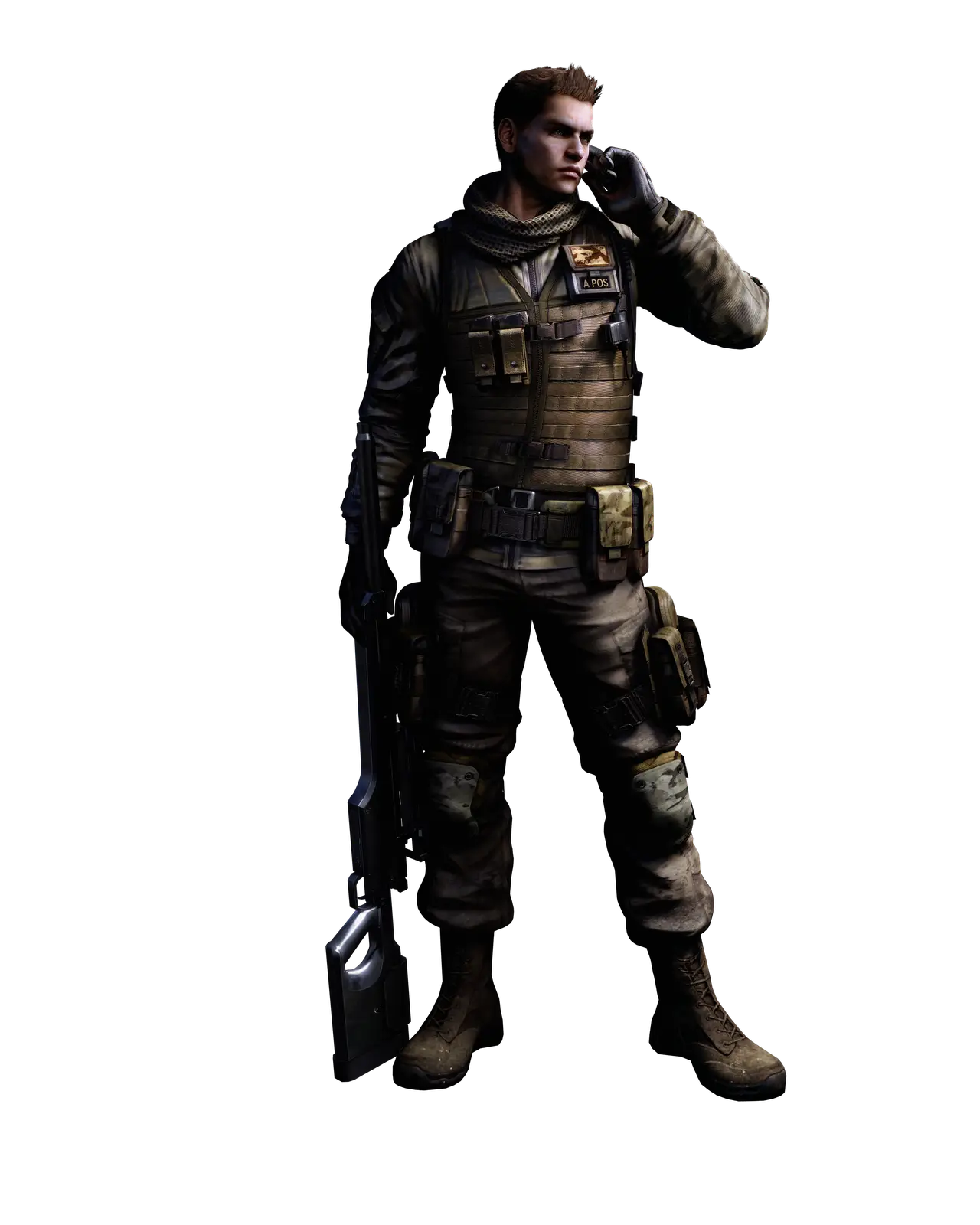 Military Soldier with Gun