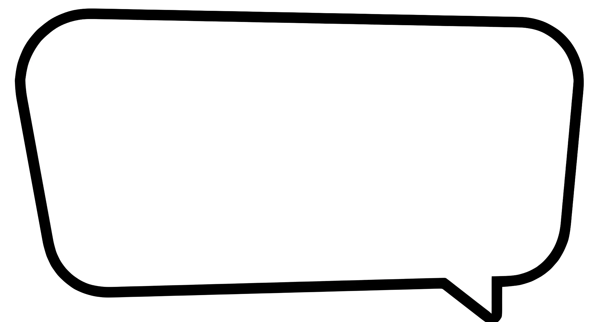 Minimal Empty Speech Bubble Icon