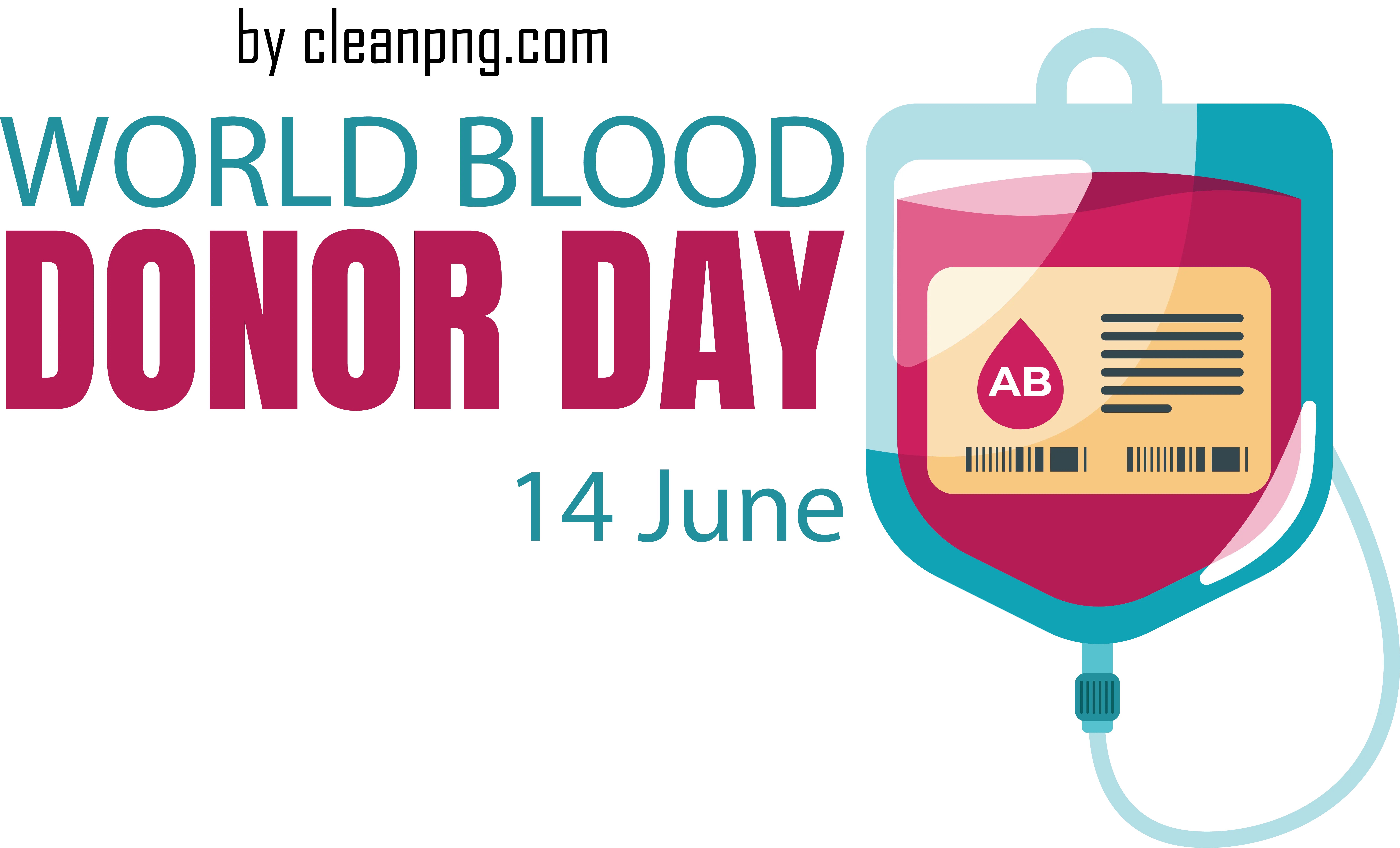 World Blood Donor Day Poster with Donor Bag