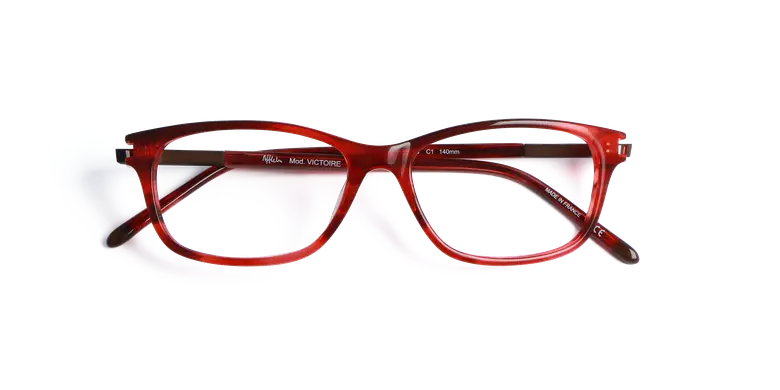 Red Rectangular Eyeglasses for Stylish Vision