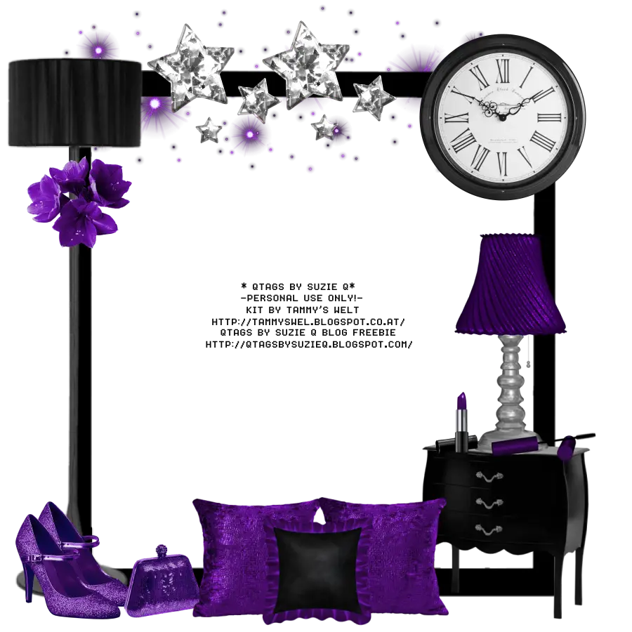 Stylish Purple Home Decor Set