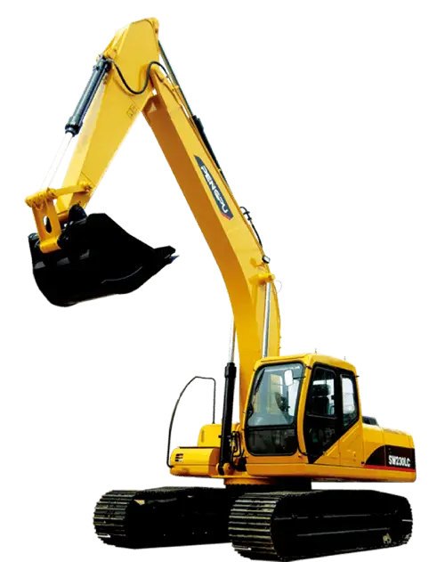 Heavy-Duty Yellow Excavator in Action