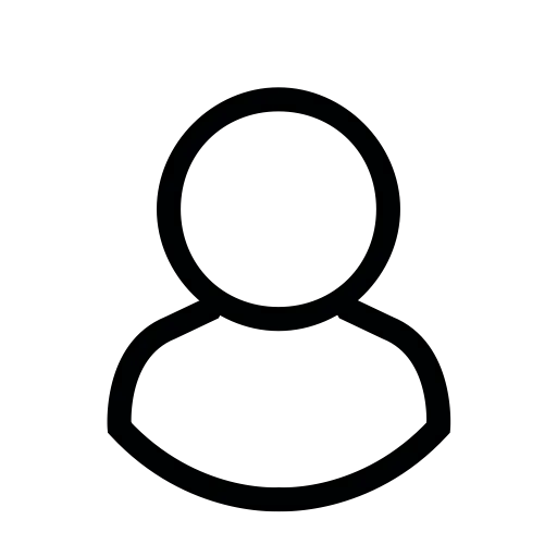 Minimalist User Icon in Black and White