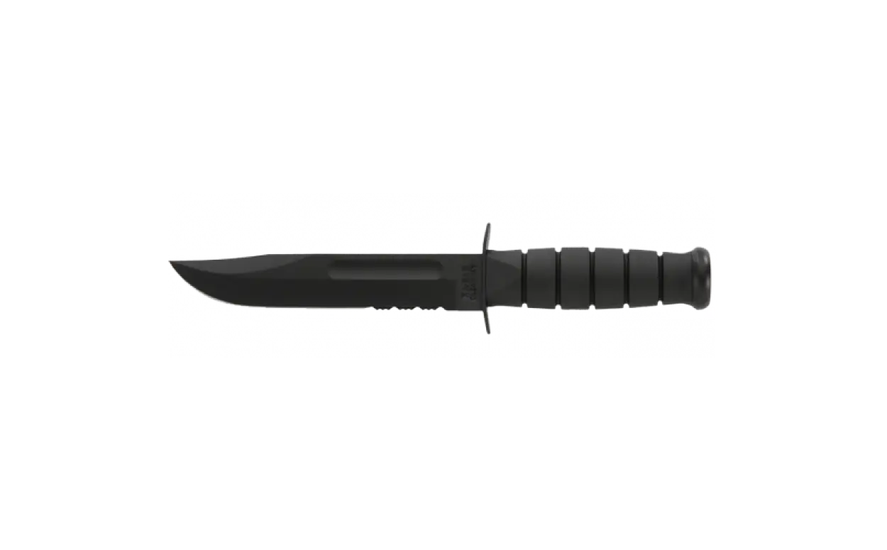 Black Tactical Knife with Rugged Grip