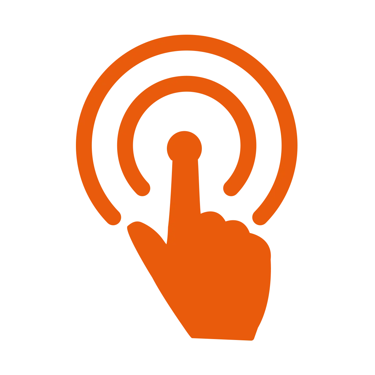Orange Fingerprint Icon