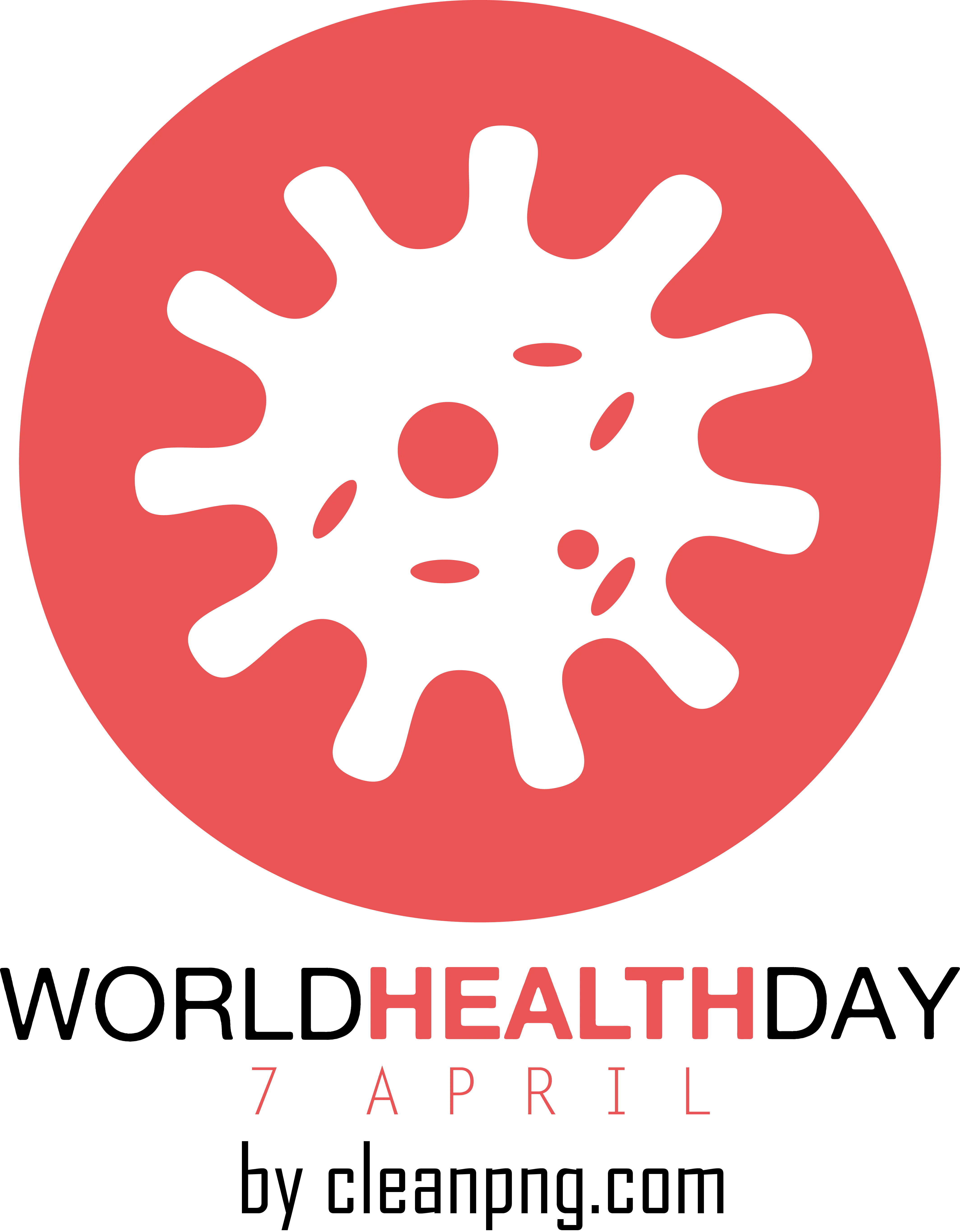 Red Virus Symbol for World Health Day