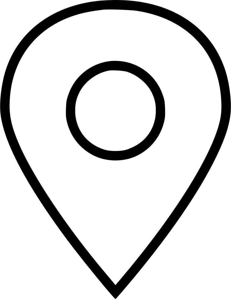 Black Map Location Pin Icon