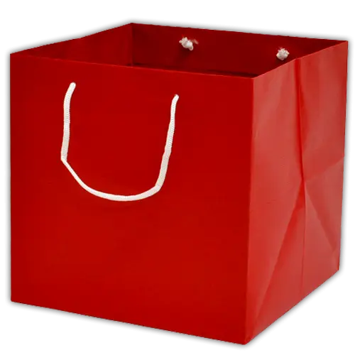Red Shopping Bag with Handles