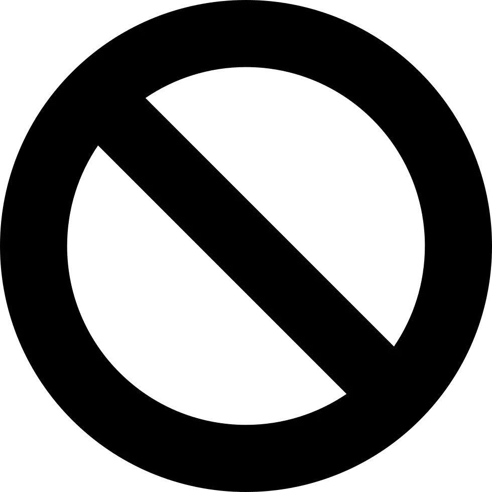 Minimalistic Prohibition Sign
