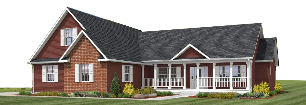 Red Brick House with Modern Design