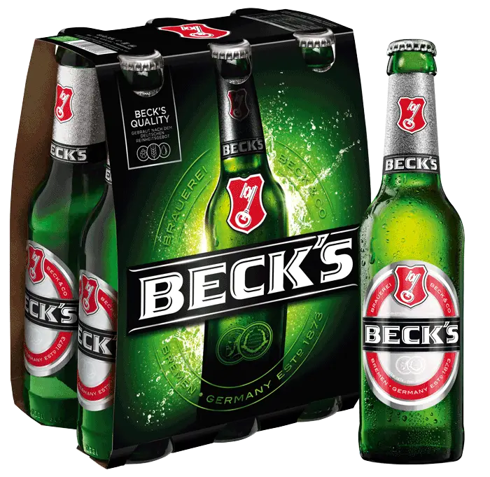 Packaged Beck&#039;s Beer Bottles