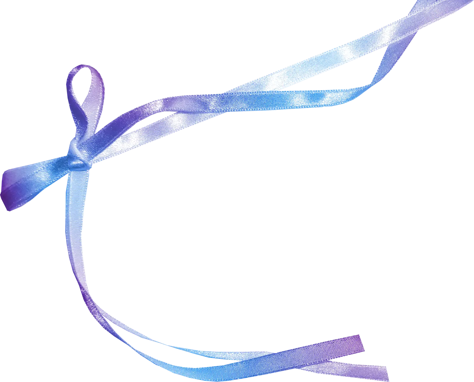 Graceful Blue and Purple Decorative Ribbon