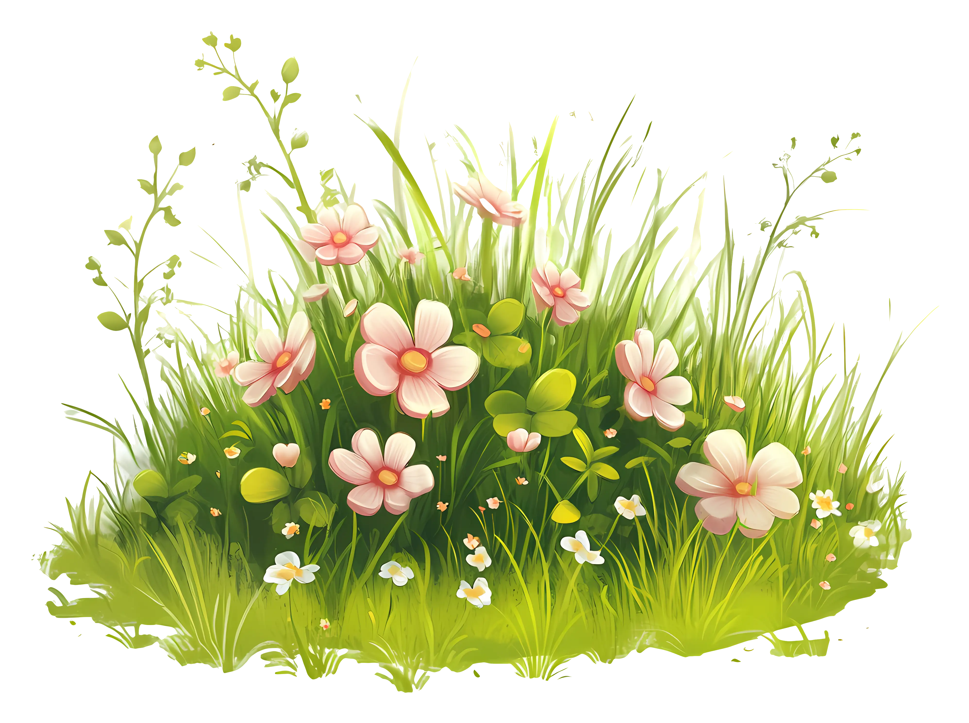 Colorful Flower Patch in Spring