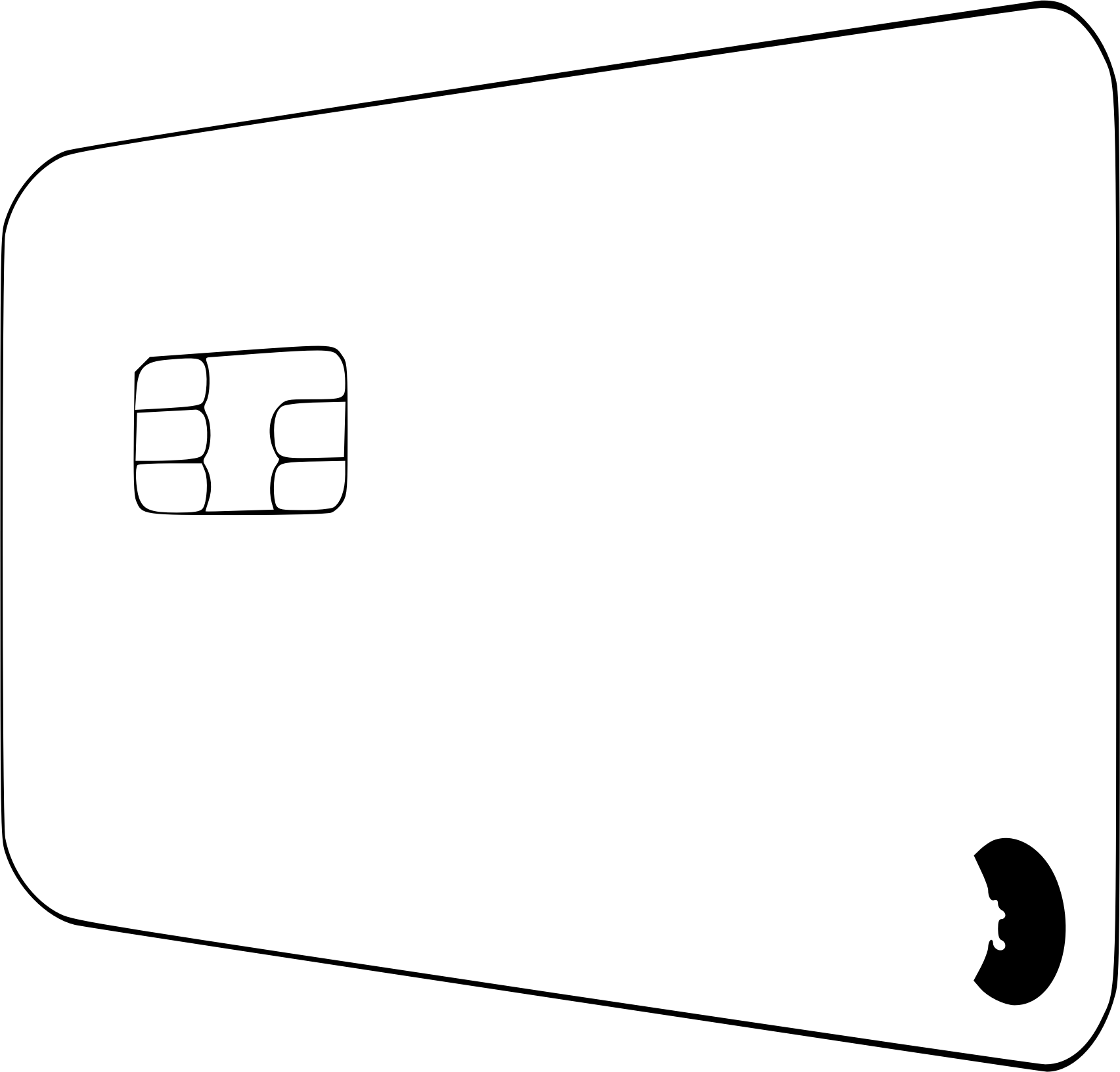 Minimalist Credit Card Outline Illustration