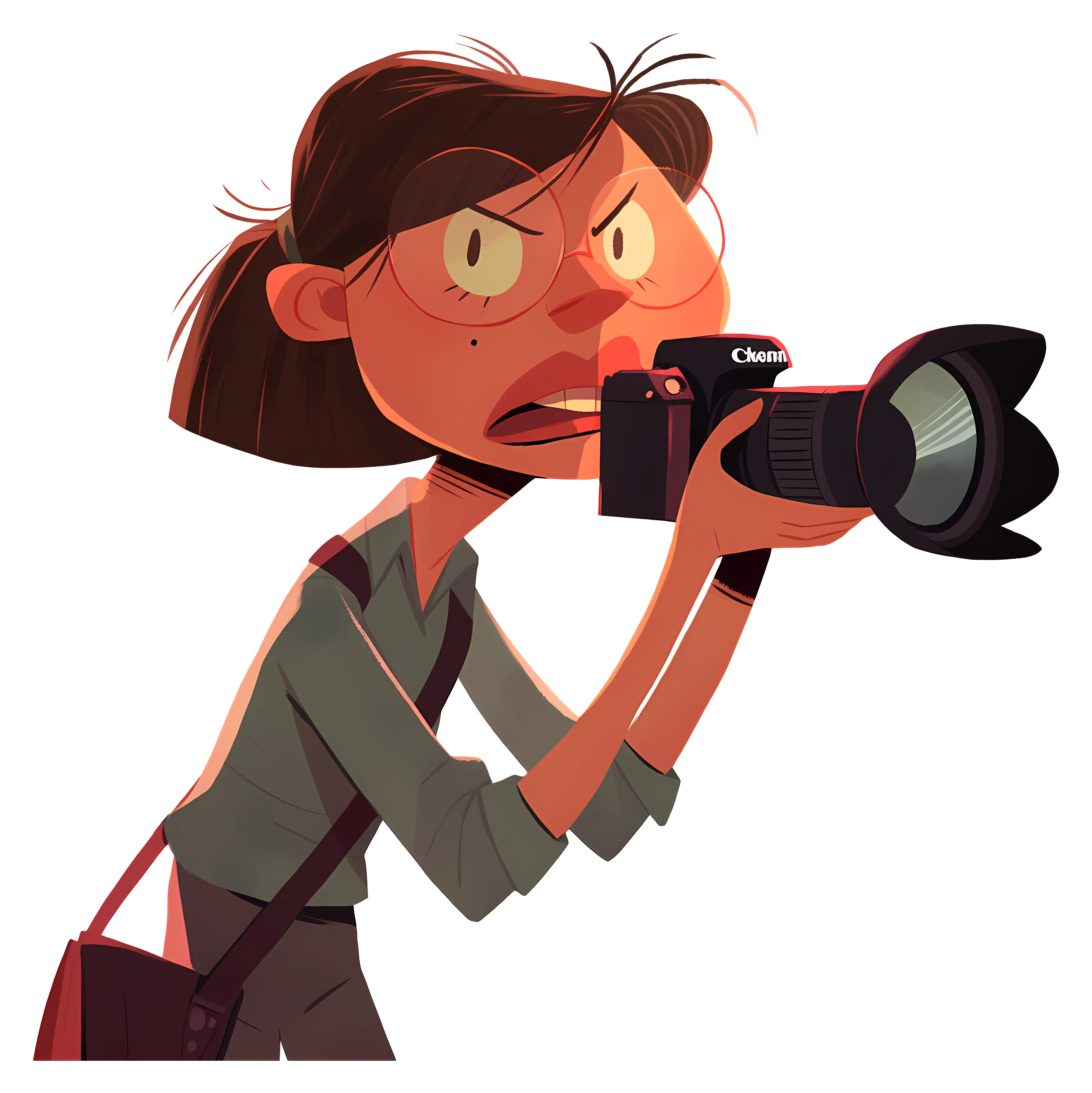 Angry Photographer with Camera