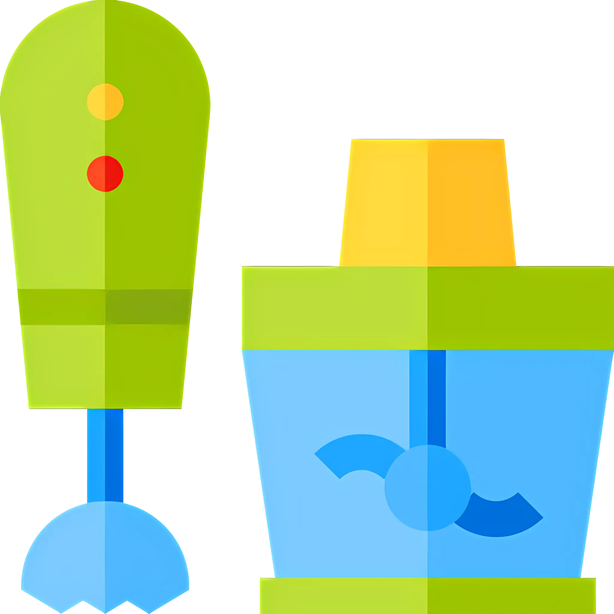 Green and Blue Kitchen Blender