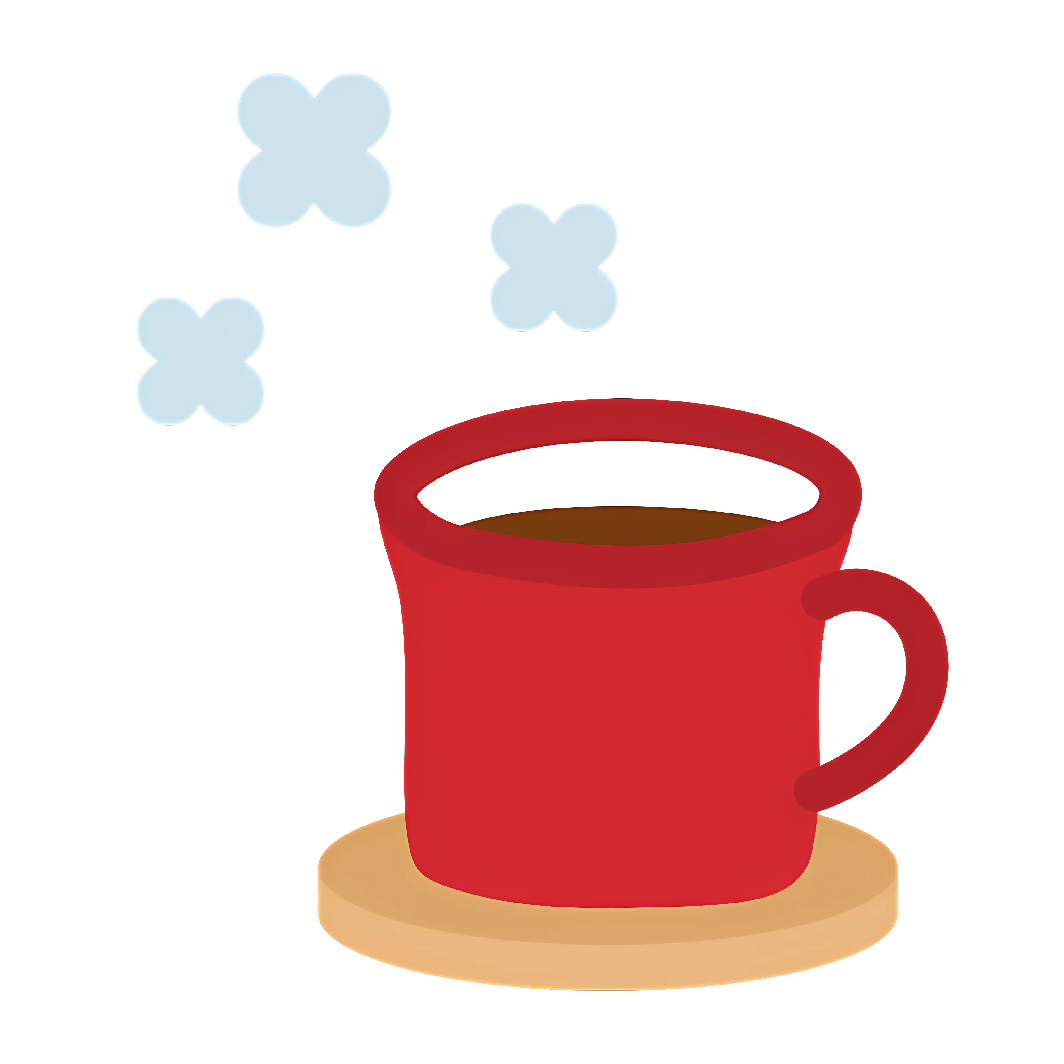 Steaming Red Cup of Hot Drink