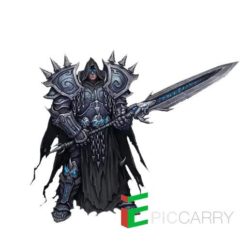 Black Armored Warrior with Sword