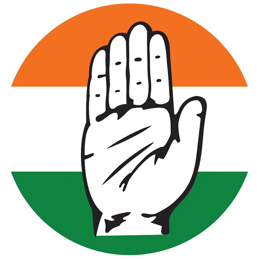 Political Hand Symbol with Indian Flag Colors