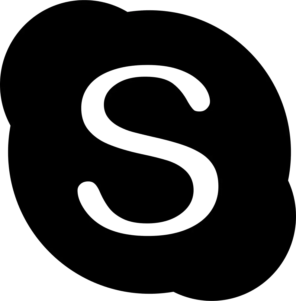 Black Skype Logo Icon