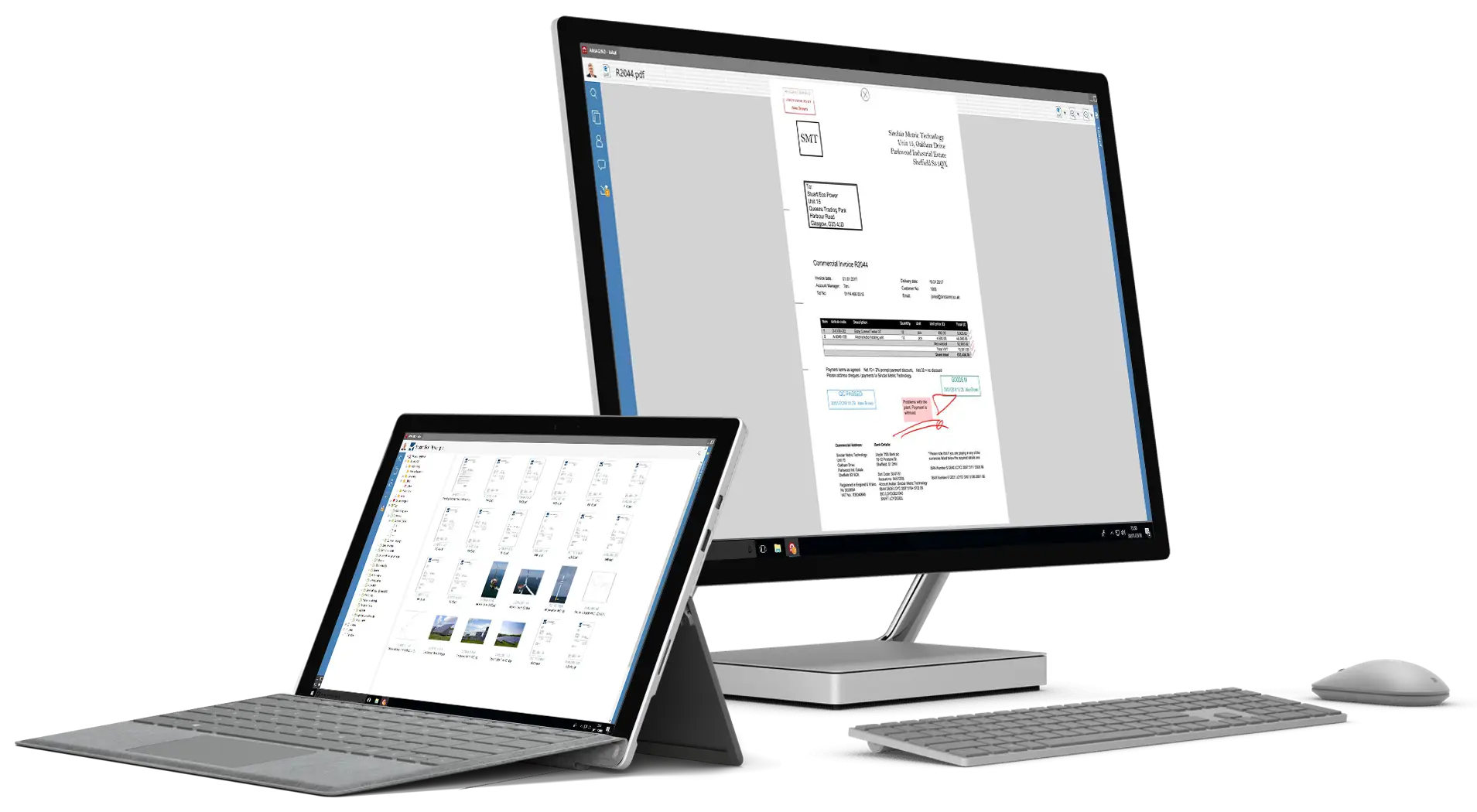 Modern Computer and Tablet Workspace Setup