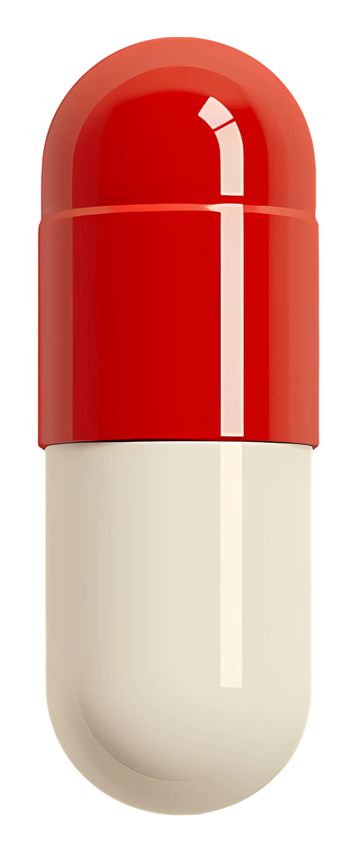 Red and White Medicine Pill