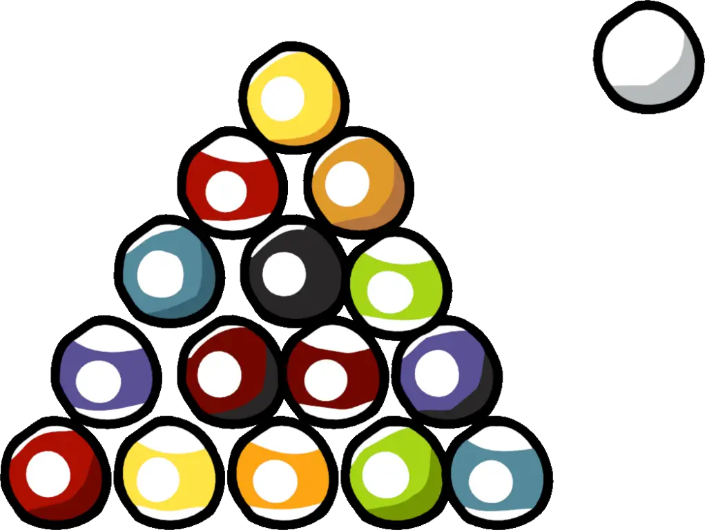 Billiard Balls Stacked for Game Setup
