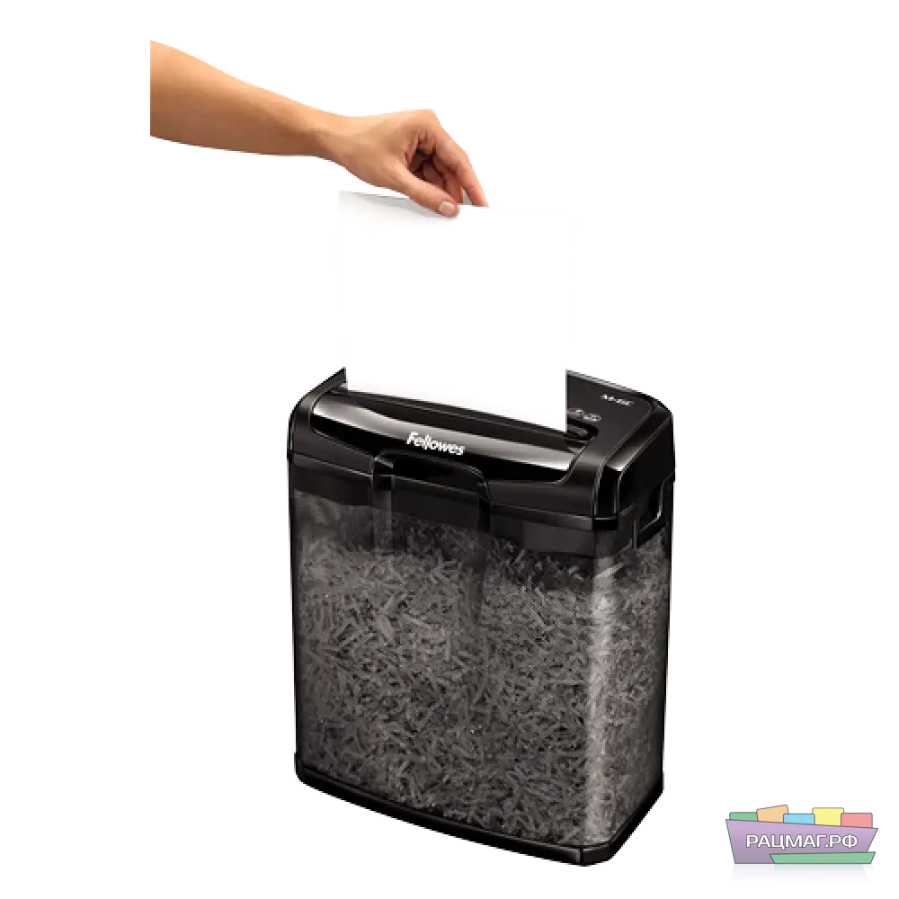 Paper Shredder with Document Being Processed