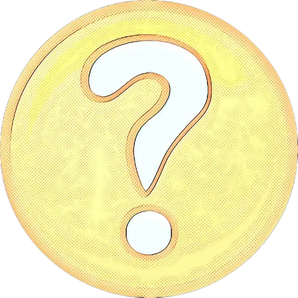 Golden Question Mark Coin Symbol