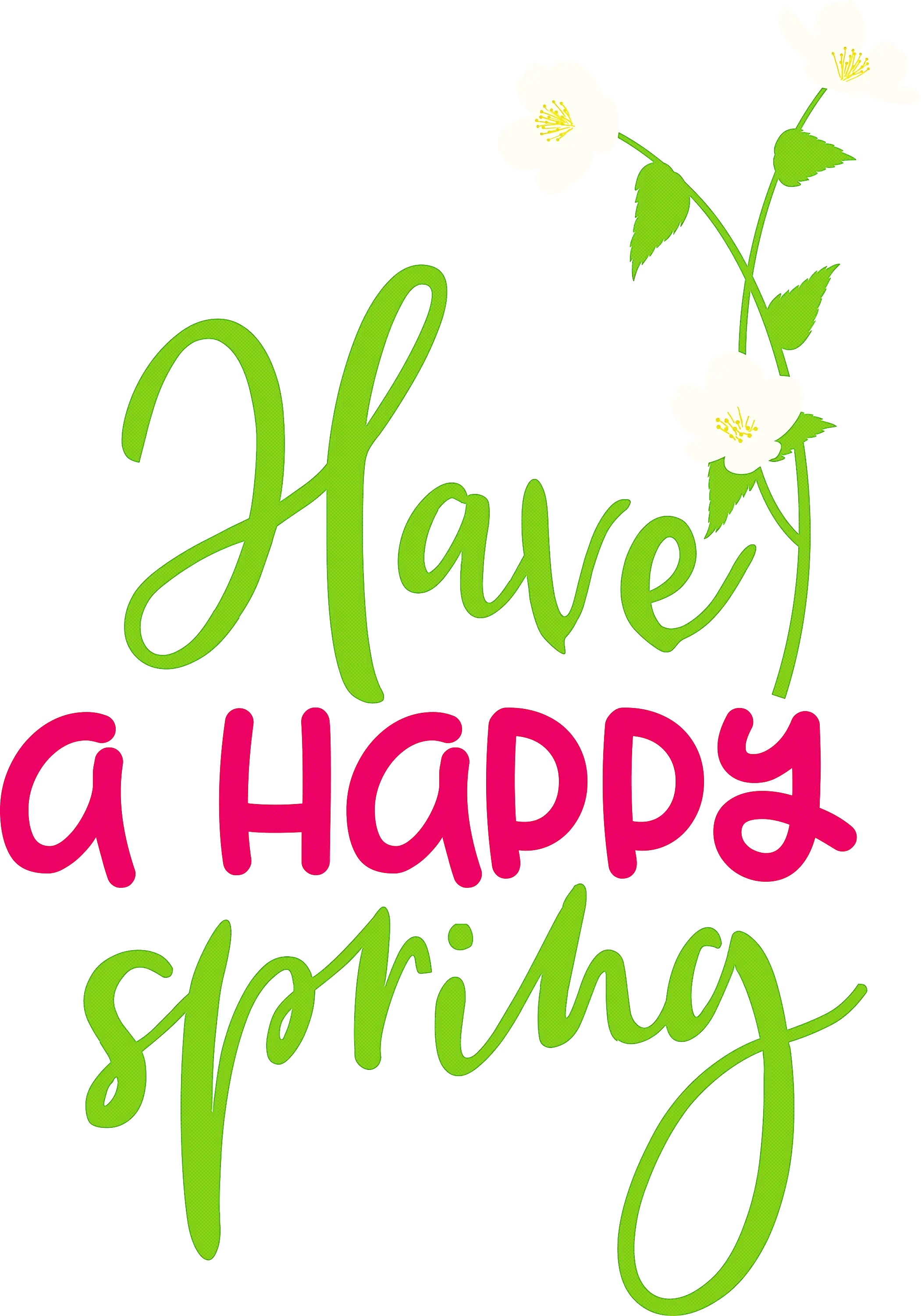 Happy Spring Decorative Lettering