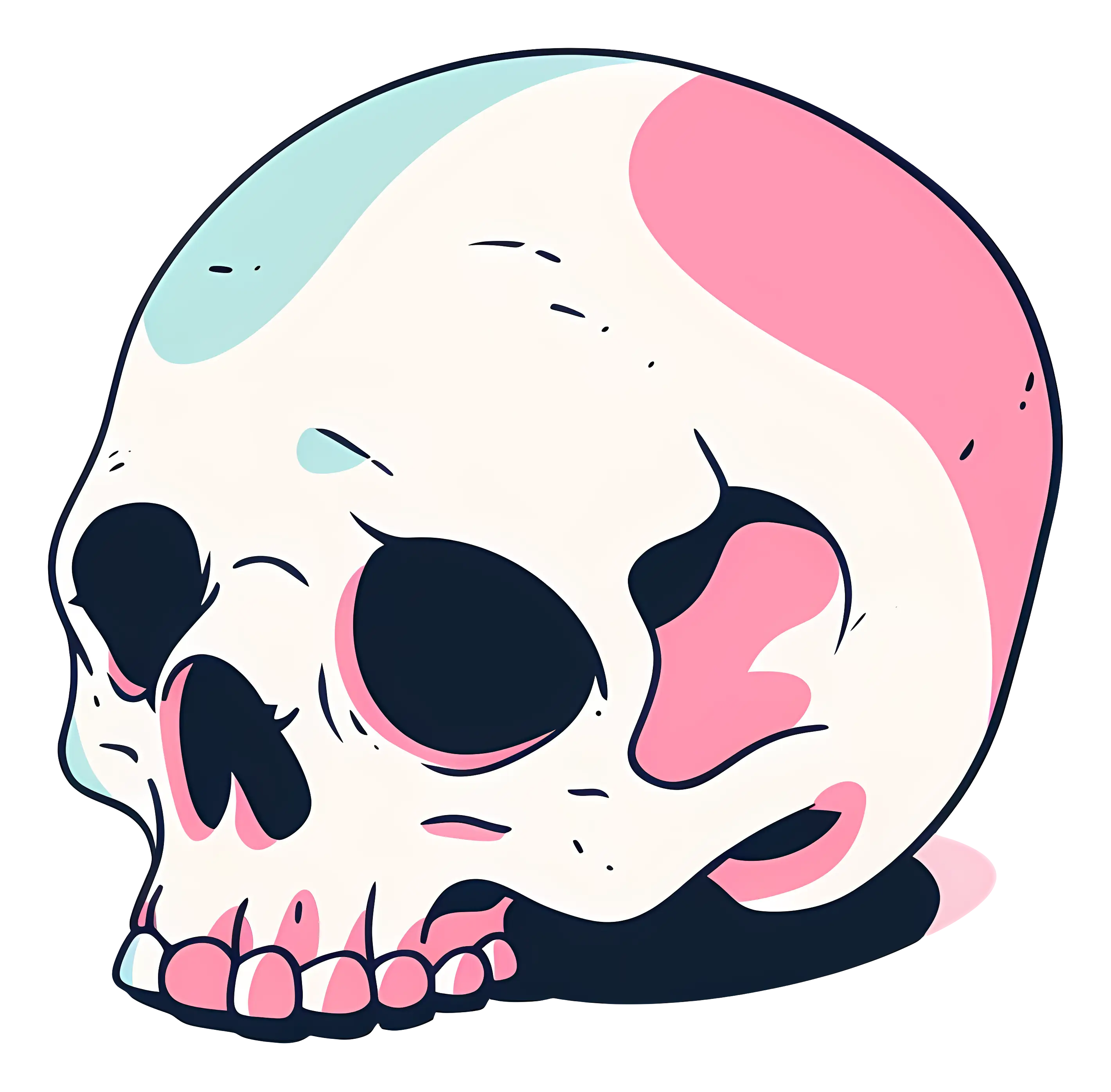 Colorful Skull Illustration