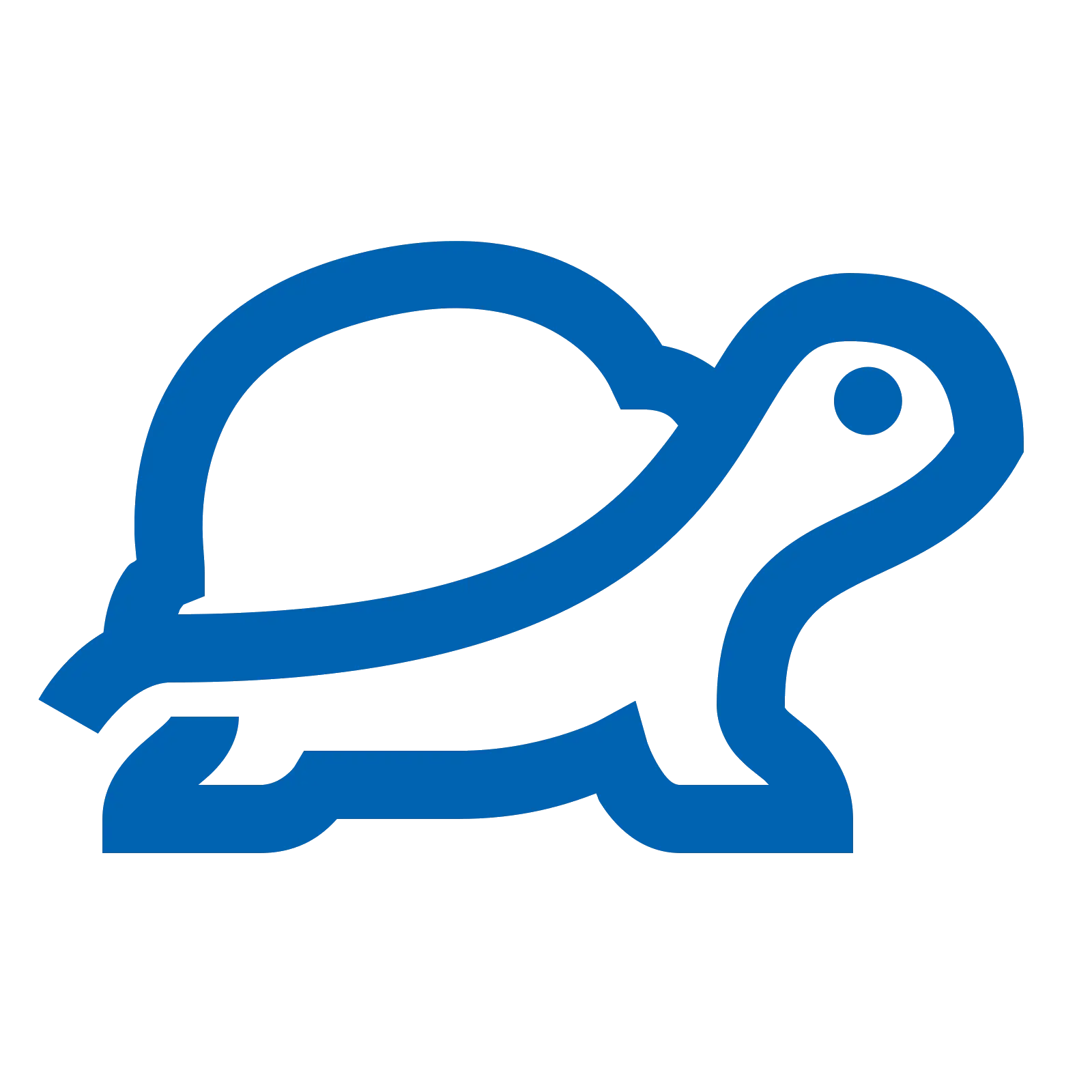 Blue Cartoon Turtle Graphic