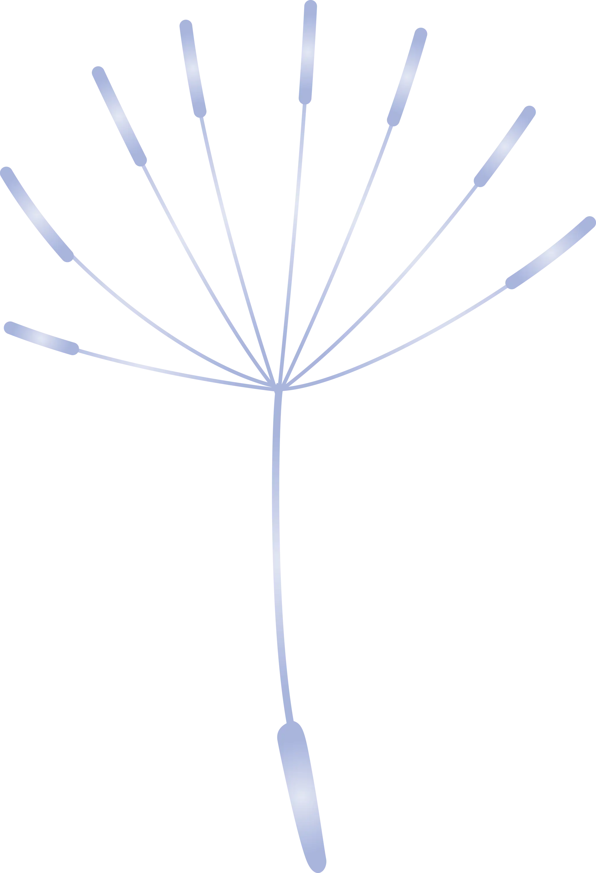 Dandelion Abstract Artwork in Light Blue