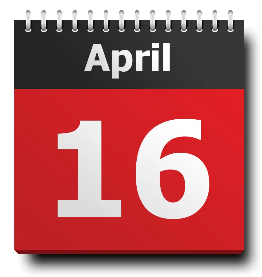 April 16 Calendar Icon Design