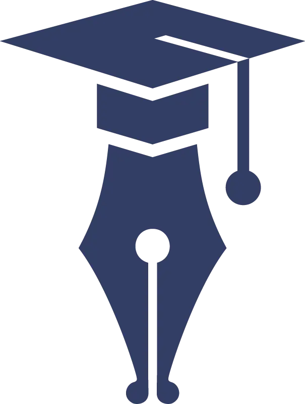Graduation Cap and Pen Icon