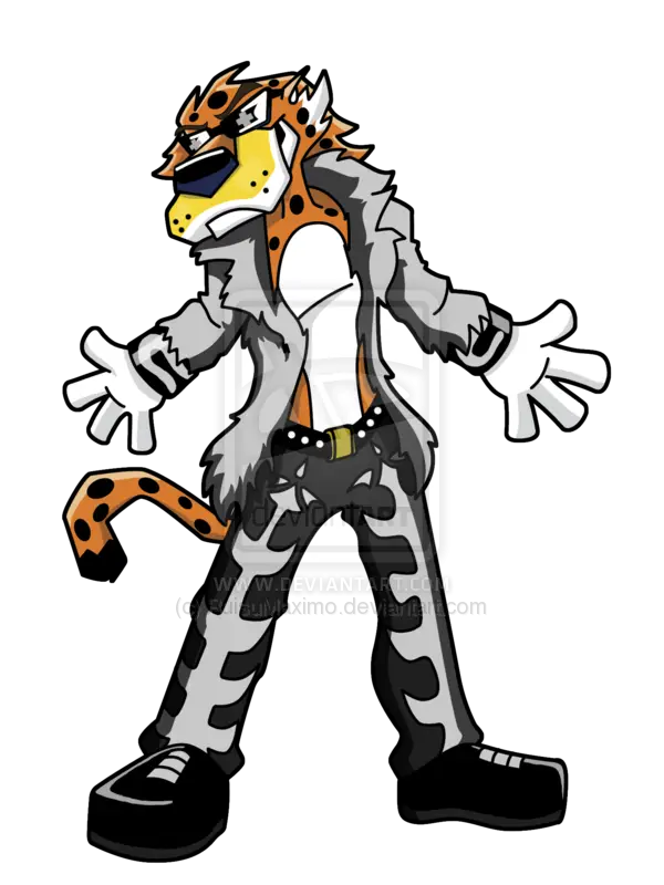 Cool Cartoon Cheetah Character