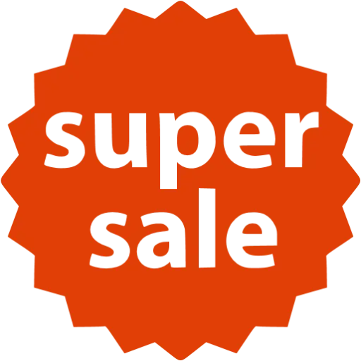 Red Super Sale Badge Illustration
