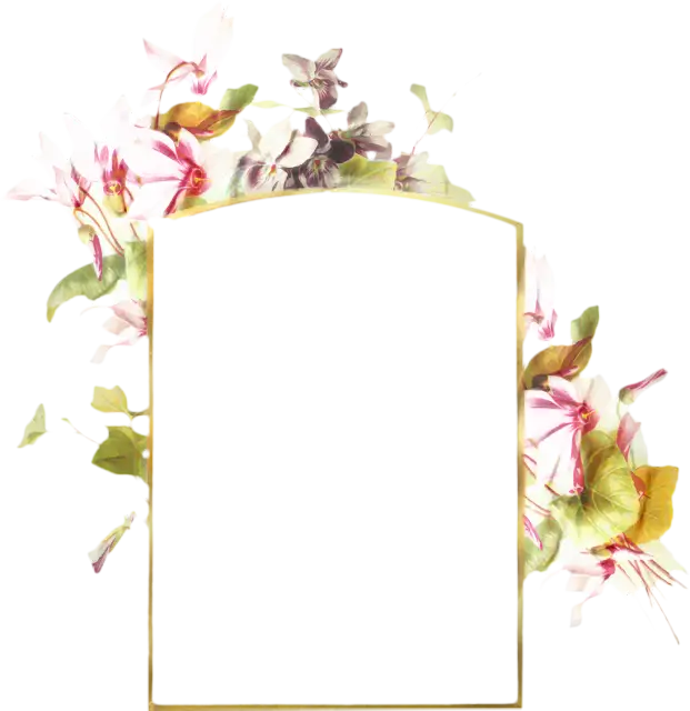 Elegant Floral Border Frame