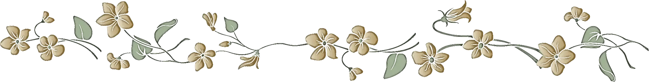 Yellow Flower Garland Border