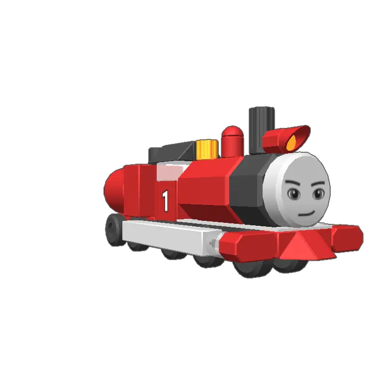Red Cartoon Toy Train Illustration