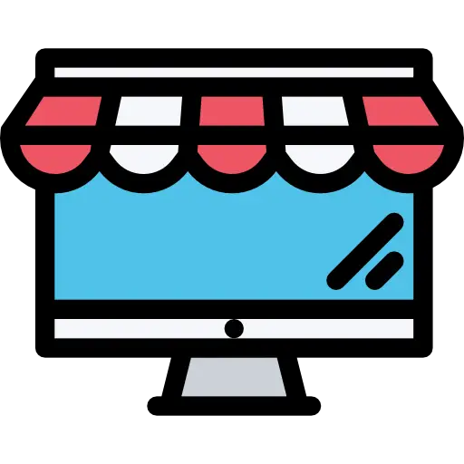 Online Storefront Icon with Awning