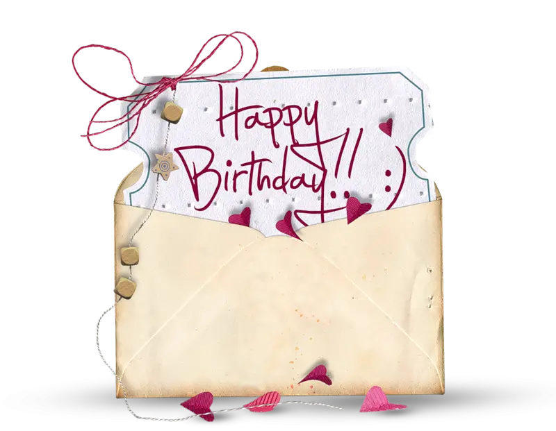 Happy Birthday Card in Envelope