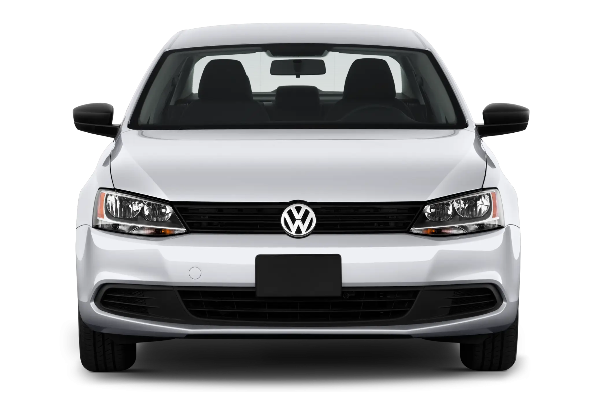 White Car Front View Illustration