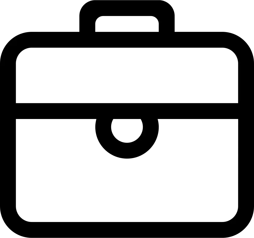Black Briefcase Icon for Professional Use